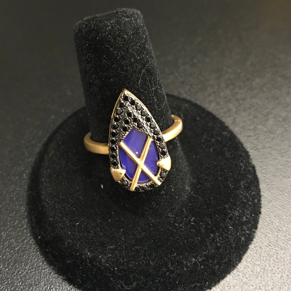 NWOT - FREIDA ROTHMAN LAPIS SHIELD RING SZ 7